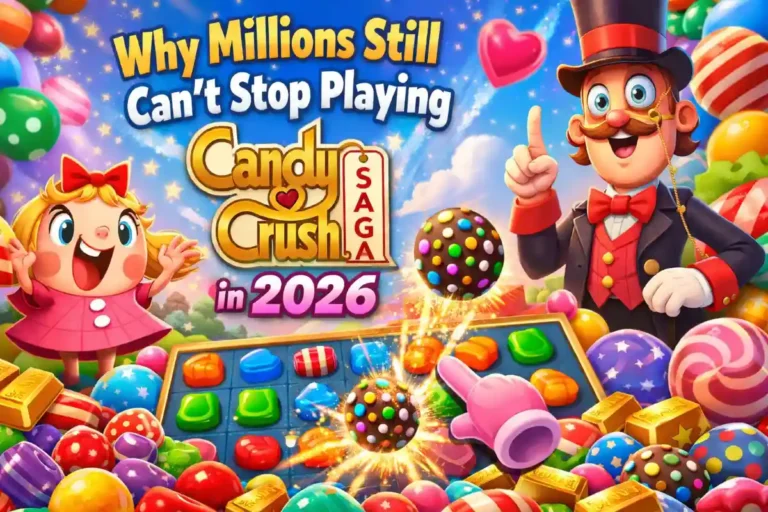 Playing Candy Crush Saga